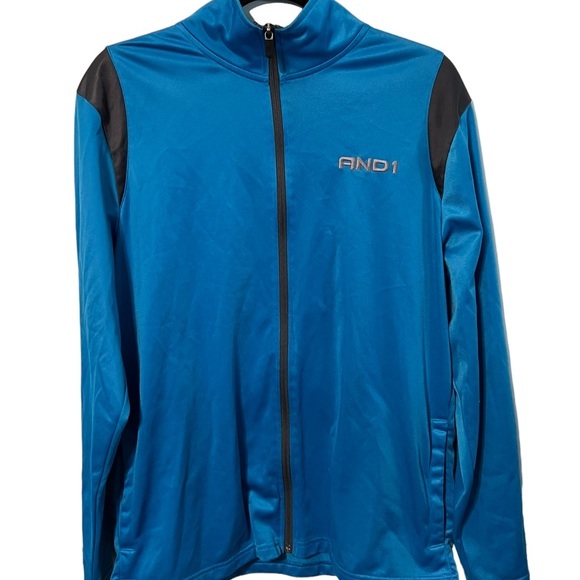 And1 Blue Full Zip Lightweight Jacket Size Mens Medium - Picture 1 of 6